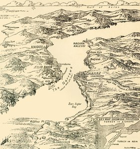 Mapa Dardaneli, I wojna światowa, 1915, c1920. autorstwa Unbekannt
