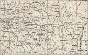 Mapa Pola Operacyjnego w latach 1814, 1896 autorstwa Unbekannt