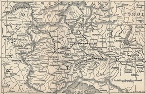 Mapa kampanii Marengo, 1800, 1896 autorstwa Unbekannt