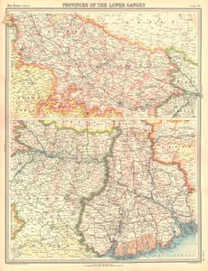 Mapa prowincji Dolnego Gangesu autorstwa Unbekannt