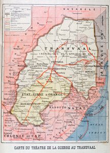 Mapa Teatru Wojny w Transwalu, 1899 autorstwa Unbekannt