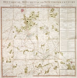 Mapa kampanii pod Waterloo, 1815, Zamek Walmer, Kent autorstwa Unbekannt