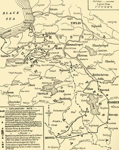 Mapa granicy rosyjsko-tureckiej, I wojna światowa, ok. 1920 r. autorstwa Unbekannt