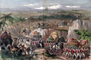 Marsz wojsk w Indiach, 1848 autorstwa Unbekannt