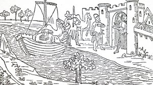 Marco Polo i jego wujkowie przybywają do Ormuz. autorstwa Unbekannt