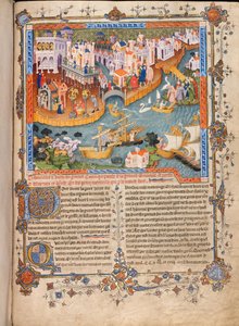 Marco Polos wyjeżdża z Wenecji w 1271 r. Z Marco Polos Travels, ok. 1400 autorstwa Unbekannt