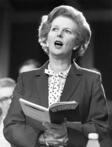 Margaret Thatcher, brytyjska polityk, ok. 1980 autorstwa Unbekannt