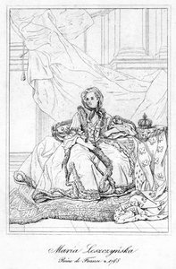 Maria Leszczyńska, królowa małżonka Ludwika XV we Francji, ok. XVII w. autorstwa Unbekannt