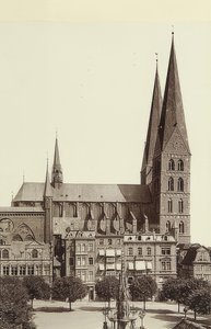 Marienkirche w Lubece. około 1900 autorstwa Unbekannt