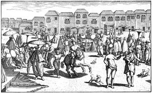 Rynek w Goa, Indie, 1599 autorstwa Unbekannt