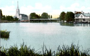 Most i kościół Marlow, Buckinghamshire, XX wiek autorstwa Unbekannt