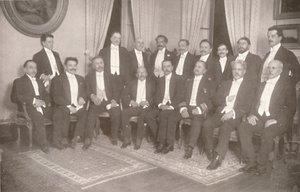 Marszałek Hermes da Fonseca ze swoimi sekretarzami stanu i doradcami, 1914 autorstwa Unbekannt