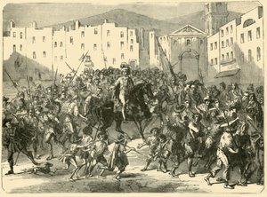 Masaniello przemawiający do ludności Neapolu, 7 lipca 1647, 1890. autorstwa Unbekannt