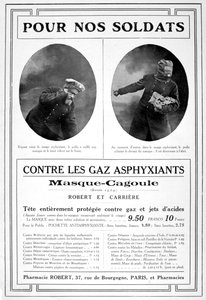 Reklama maski gazowej, 1915 autorstwa Unbekannt