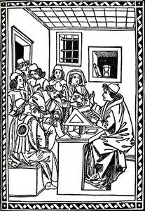 Opanuj ze swoimi uczniami. Christoforo Landino, 1492, 1917 autorstwa Unbekannt
