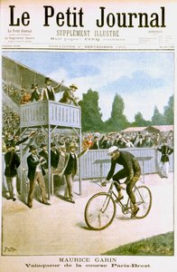 Maurice Garin wygrywa wyścig rowerowy Paryż-Brześć, 1901 autorstwa Unbekannt