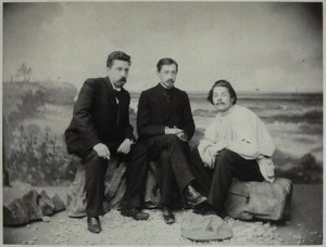Maksym Gorki, Iwan Bunin i Nikołaj Teleszow, 1900 autorstwa Unbekannt