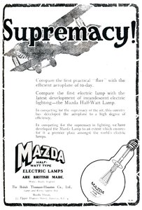Reklama lamp elektrycznych półwatowych Mazdy, 1919 r autorstwa Unbekannt