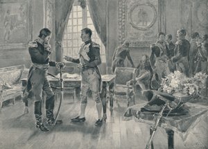 Spotkanie Napoleona i Tołstoja w Paryżu, 1807, 1896 autorstwa Unbekannt