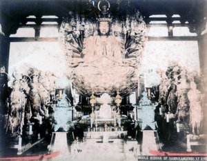 Środkowy Budda, Świątynia Sanjusangendo, Kioto, Japonia autorstwa Unbekannt