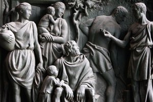 Rzeźba bramy Duomo w Mediolanie, Mediolan, Włochy autorstwa Unbekannt