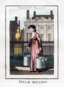 Milk Below!, Cavendish Square, Londyn, 1805 autorstwa Unbekannt