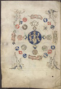 Miniaturowy Annus z Liber Scivias autorstwa Hildegardy z Bingen, ok. 1220 autorstwa Unbekannt