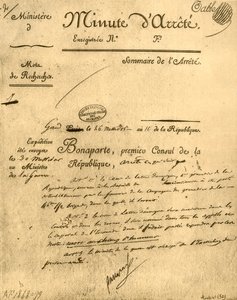 Rozporządzenie ministerialne w sprawie La Tour dAuvergne, 15 lipca 1803, 1921. autorstwa Unbekannt