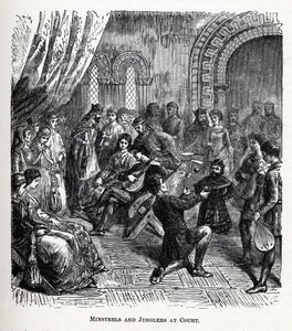 Minstrele i żonglerzy na dworze, 1882 r autorstwa Unbekannt