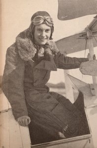 panna Jean Batten z Nowej Zelandii, która w maju 1934 roku przyleciała z Anglii do Australii, łamiąc panią M. autorstwa Unbekannt