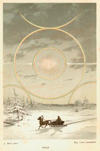 Mock Sun z łukami słonecznymi i halo, obserwowany z koła podbiegunowego, 1873 autorstwa Unbekannt