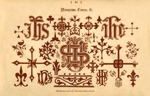 Monogramy, krzyże itp., 1862 r autorstwa Unbekannt