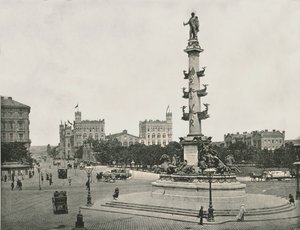 Pomnik Wilhelma von Tegetthoff na Praterstern, Wiedeń, Austria, 1895. autorstwa Unbekannt