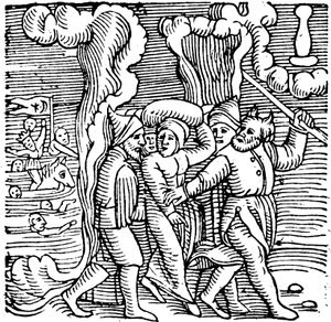 Mojżesz uwalnia Izraelitów z Egiptu, 1557 autorstwa Unbekannt