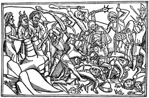 Mojżesz modlący się o zwycięstwo Izraela, 1480 1964 autorstwa Unbekannt