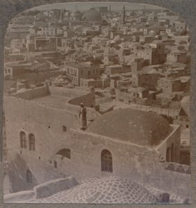 Muzułmańska dzielnica Jerozolimy, ze szkoły angielskiej, ok. 1900 autorstwa Unbekannt