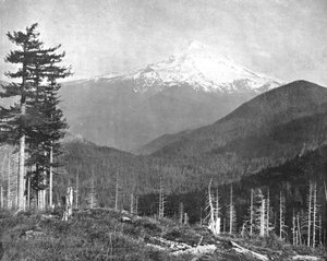 Mount Hood, Oregon, USA, ok. 1900 r. autorstwa Unbekannt