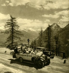 Widok na góry w Schöneck na wysokoalpejskiej drodze Grossglockner, Austria, c1935. autorstwa Unbekannt