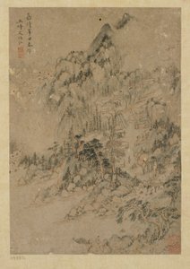 Górska wioska, dynastia Ming, 1550-1644. autorstwa Unbekannt