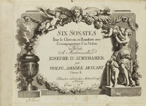 Mozart: Sześć sonat na klawesyn lub pianoforte z towarzyszeniem skrzypiec dedykowanych Mademo autorstwa Unbekannt