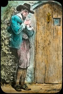 Pan Lękający się przy bramie, z The Pilgrims Progress, koniec XIX lub początek XX wieku autorstwa Unbekannt