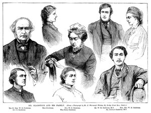 Pan Gladstone i jego rodzina, XIX wiek autorstwa Unbekannt