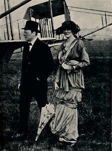 Państwo Churchill na spotkaniu lotniczym w Hendon, ok. 1910, 1945 r. autorstwa Unbekannt