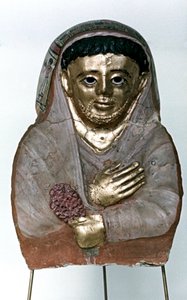 Maska mumii w stiuku, dynastia Ptolemeuszy autorstwa Unbekannt