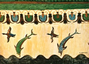 Frez ścienny w Grobie Lwiczek Tomba delle Leonesse, Tarquinia, Włochy, 1928. autorstwa Unbekannt