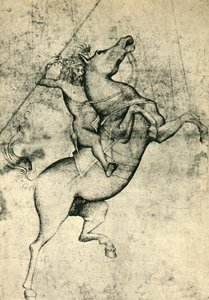 Nagi mężczyzna na koniu, początek XV w., 1943 r. autorstwa Unbekannt