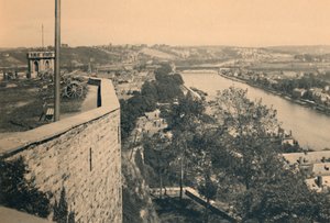 Namur. Tourelle des Guetteurs i zbieg Sambry i Mozy, ok. 1900 autorstwa Unbekannt