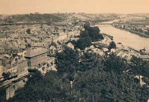 Namur. Widok miasta i zbiegu Sambre i Mozy, ok. 1900 autorstwa Unbekannt