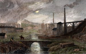 Nant-y-Glow Iron Works, Monmouthshire, Walia, ok. 1780, ok. 1830 autorstwa Unbekannt