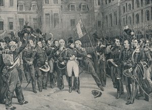 Pożegnanie Napoleona z Gwardią Cesarską w Fontainebleau, 20 kwietnia 1814 r. 1896 r autorstwa Unbekannt